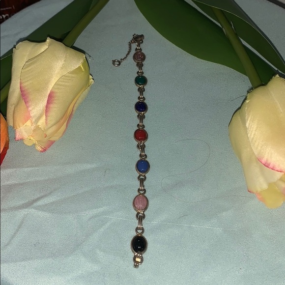 Estate Jewelry - Vintage scarab jeweled bracelet